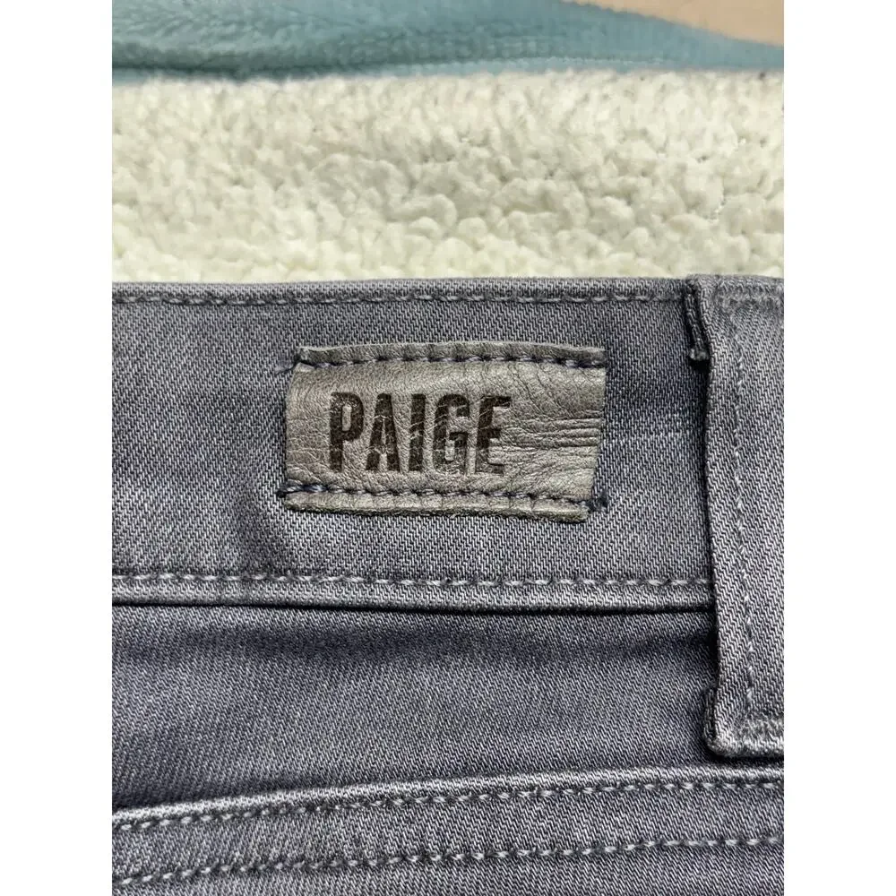 Paige Womens Jeans 24 Gray Manhattan Boot Cut High Rise Denim Stretch Casual